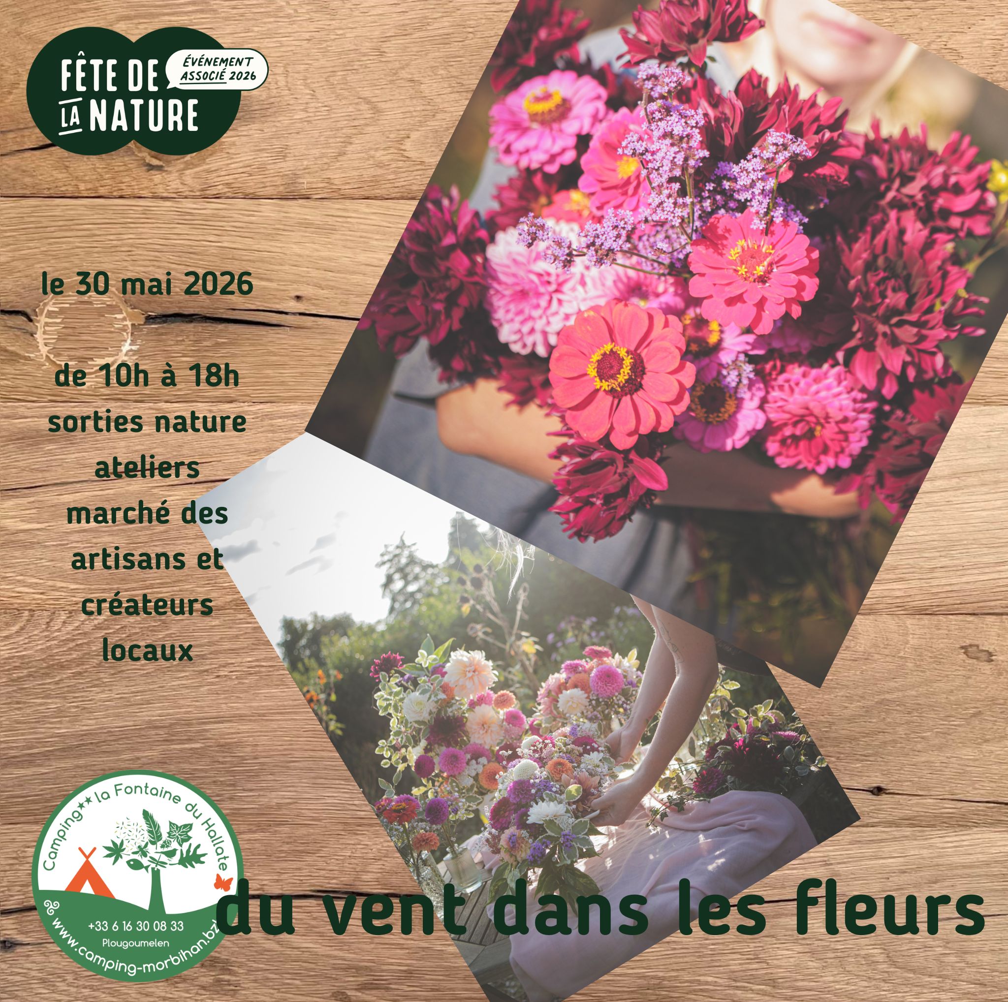 du vent dans les fleurs