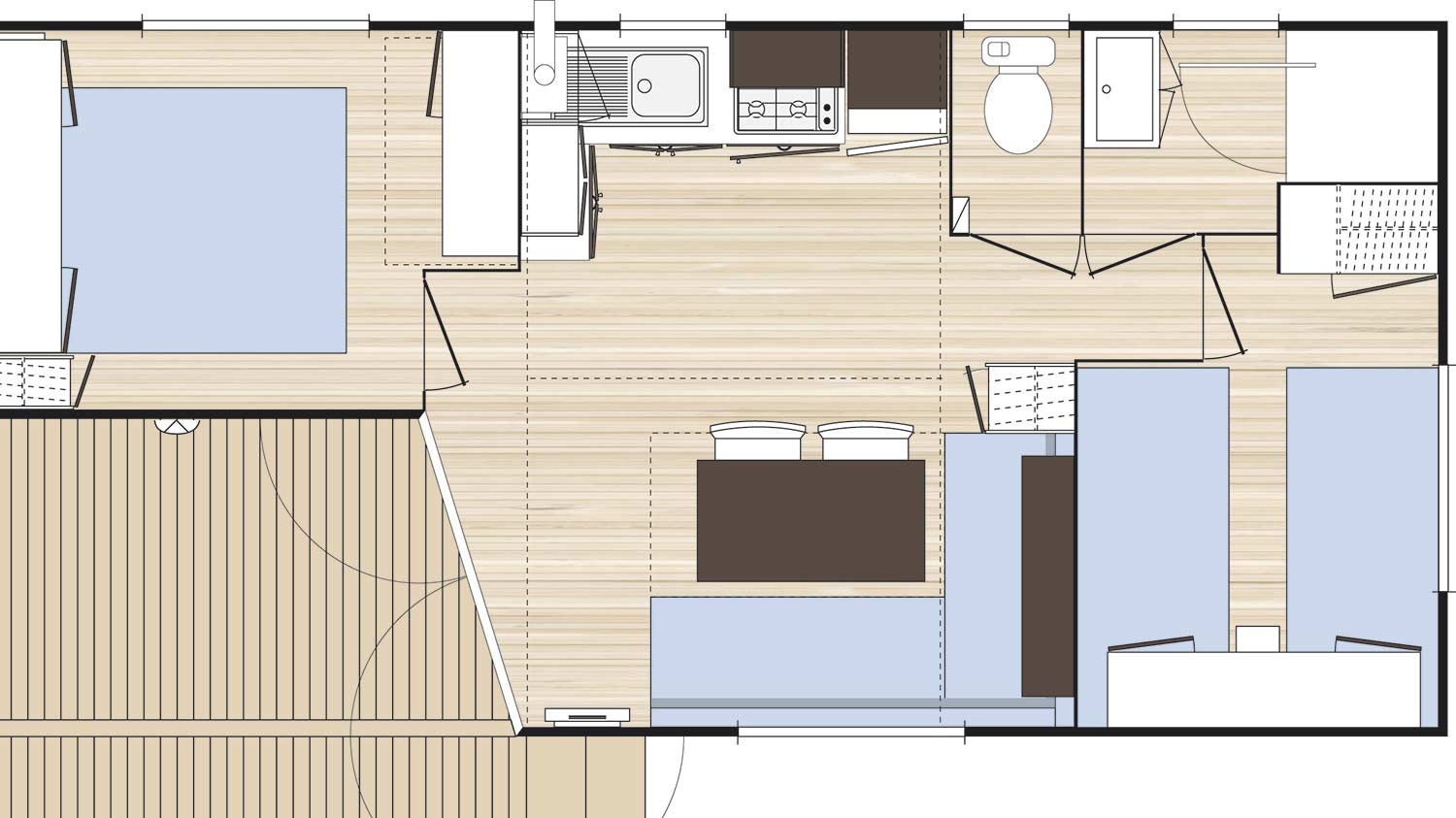 plan mobilhome 4 personnes